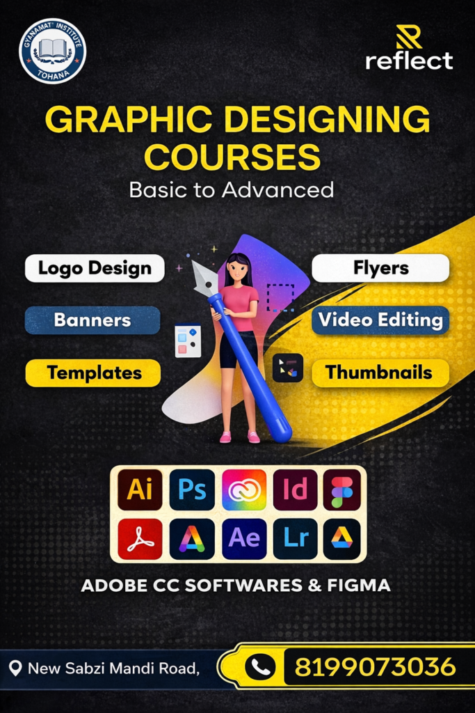 graphic design courses promotion poster